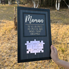 Black With Wood Puzzle, You Are The Piece That Holds Us Together, Mother's Day Gifts